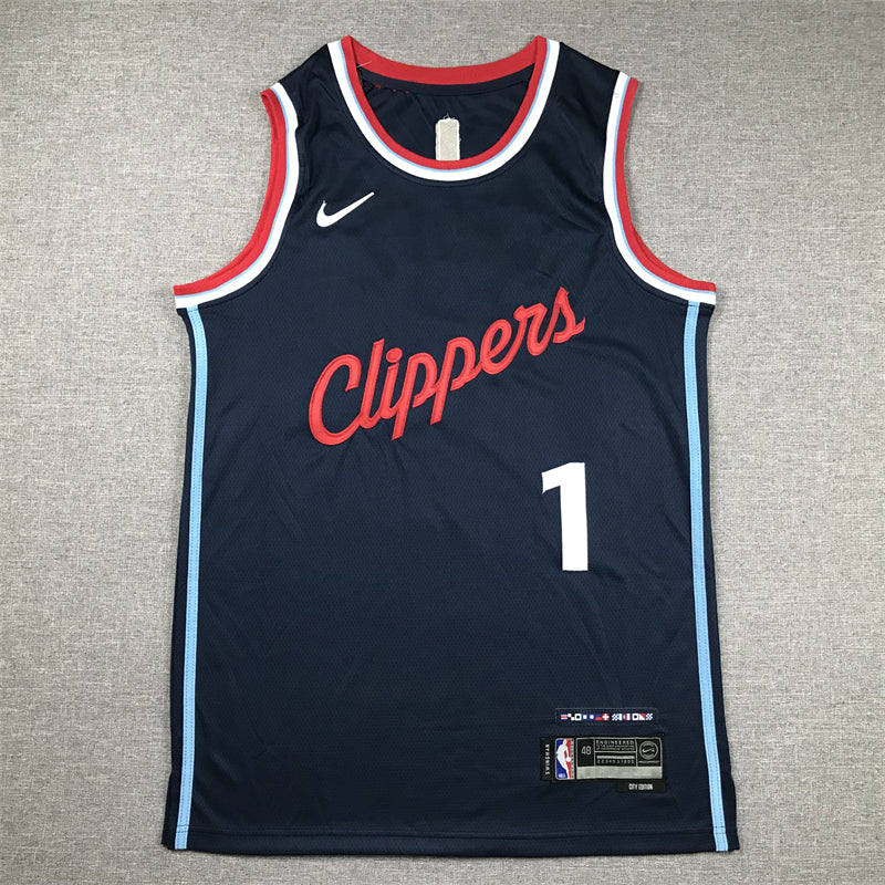 Men's LA Clippers James Harden #1 Navy Swingman Player Jersey1