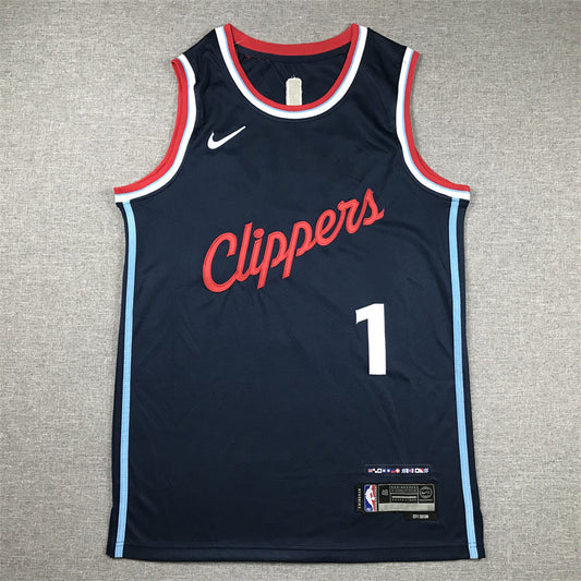 Men's LA Clippers James Harden #1 Navy Swingman Player Jersey1