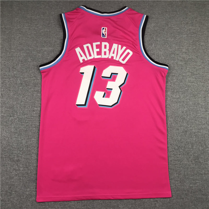 Men's Miami Heat Bam Adebayo #13 Pink Swingman Player Jersey1