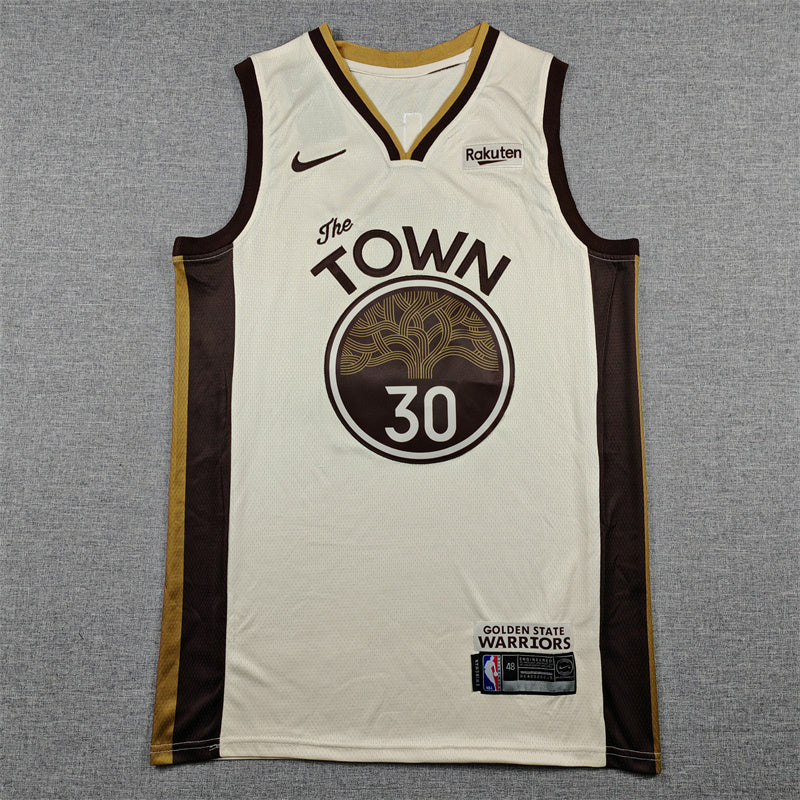 Men's Golden State Warriors Stephen Curry #30 Tan 2025/26 Game Jersey - City Edition