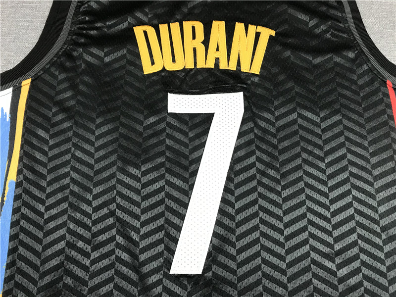 Men's Brooklyn Nets Kevin Durant Black 2020/21 Swingman Jersey1 - City Edition