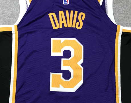 Men's Los Angeles Lakers Anthony Davis Purple #3 Swingman Jersey1