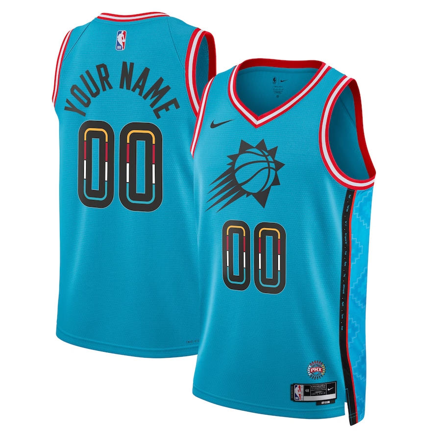 Men's Phoenix Suns Turquoise 2022/23 Swingman Custom Jersey1 - City Edition