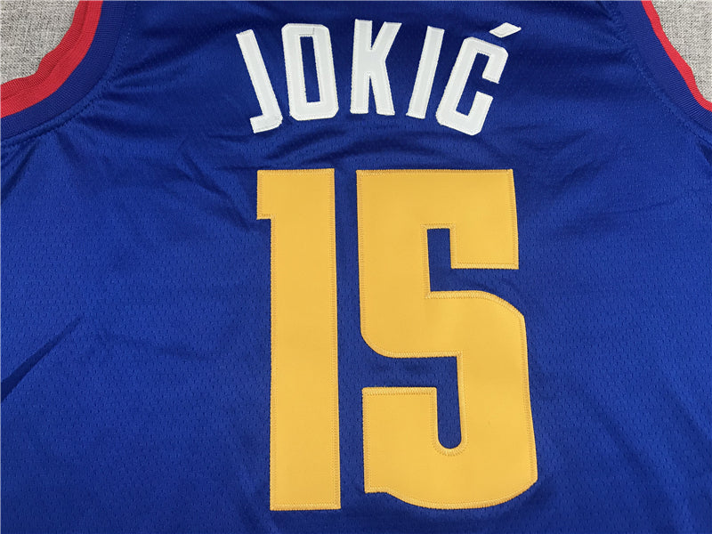 Men's Denver Nuggets Nikola Jokic #15 NBA Player Jersey1 - Retro Blue