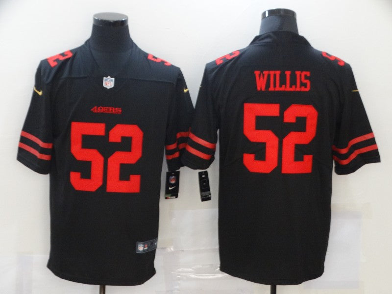 Men's San Francisco 49ers Patrick Willis #52 Black Game Jersey1
