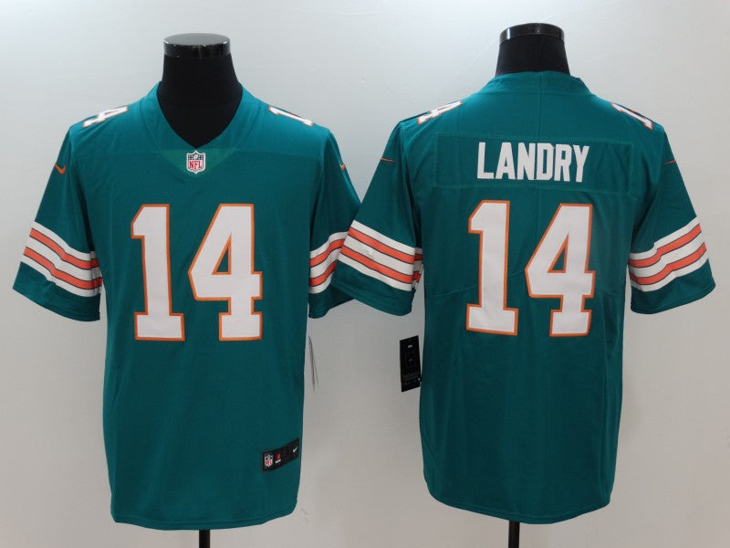 Men's Miami Dolphins Jarvis Landry #14 Green Game Player Jersey1