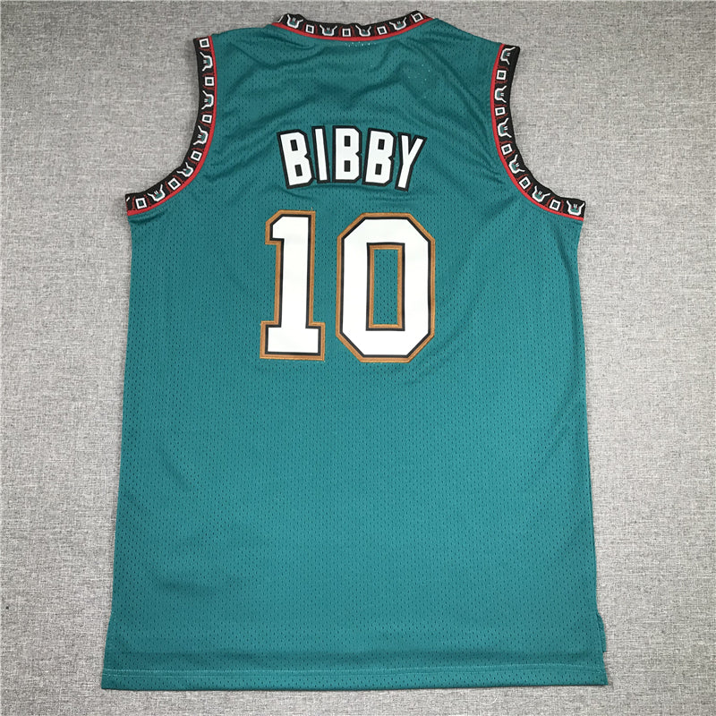 Men's Memphis Grizzlies Mike Bibby #10 Green Classics Swingman Jersey1