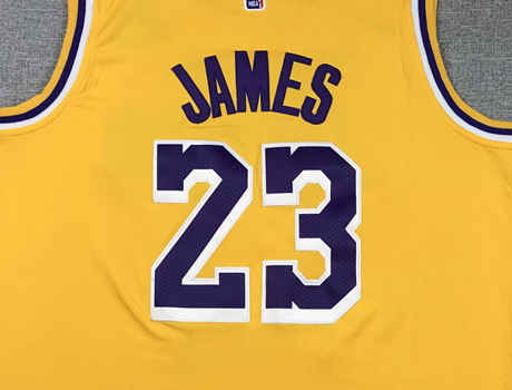 Men's Los Angeles Lakers LeBron James NBA #23 Yellow Swingman Jersey1