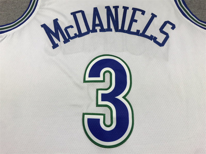 Men's Minnesota Timberwolves Jaden McDaniels #3 White Swingman Player Jersey1