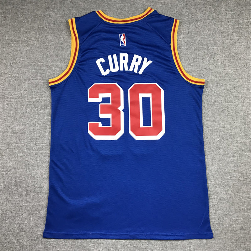 Men's Golden State Warriors Stephen Curry #30 Blue 2022 City Edition Jersey1