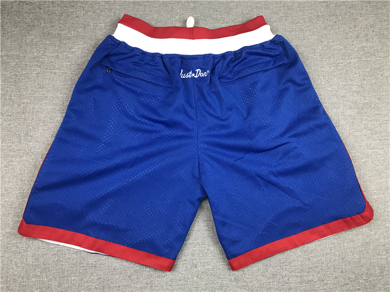 Men's LA Clippers 1984-85 Hardwood Classics Blue Basketball Shorts1
