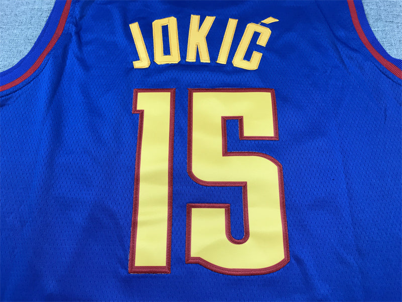 Men's Denver Nuggets Nikola Jokic #15 Blue 2022/23 Statement Edition Swingman Jersey1