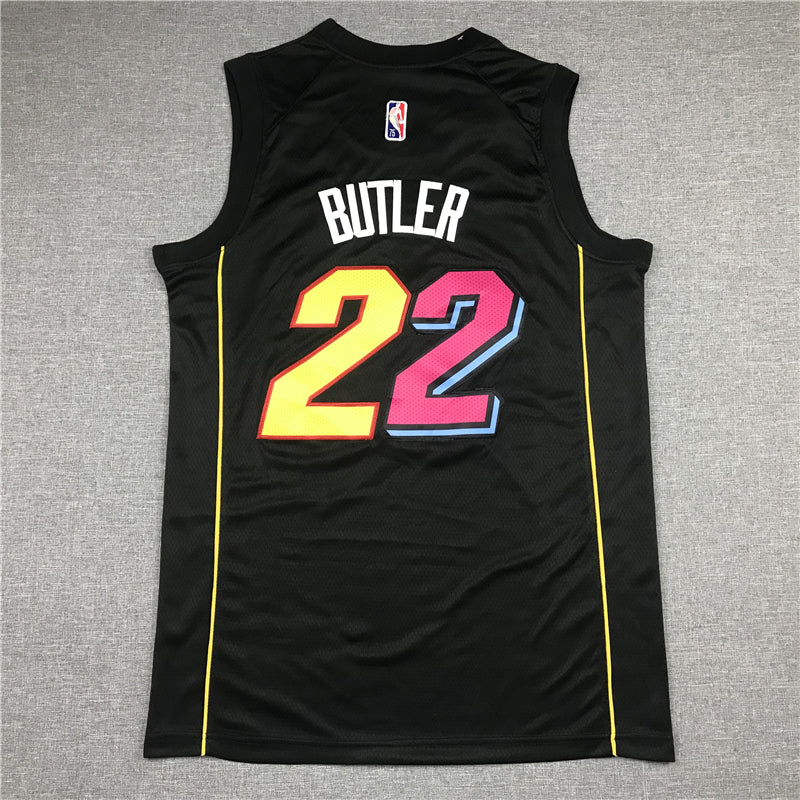 Men's Miami Heat Jimmy Butler #22 Black Swingman Player Jersey1 - City Edition