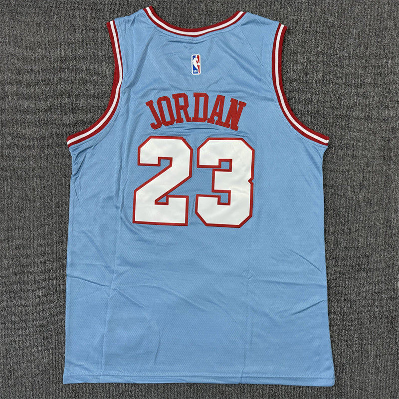 Men's Chicago Bulls Michael Jordan #23 Blue Swingman Jersey1