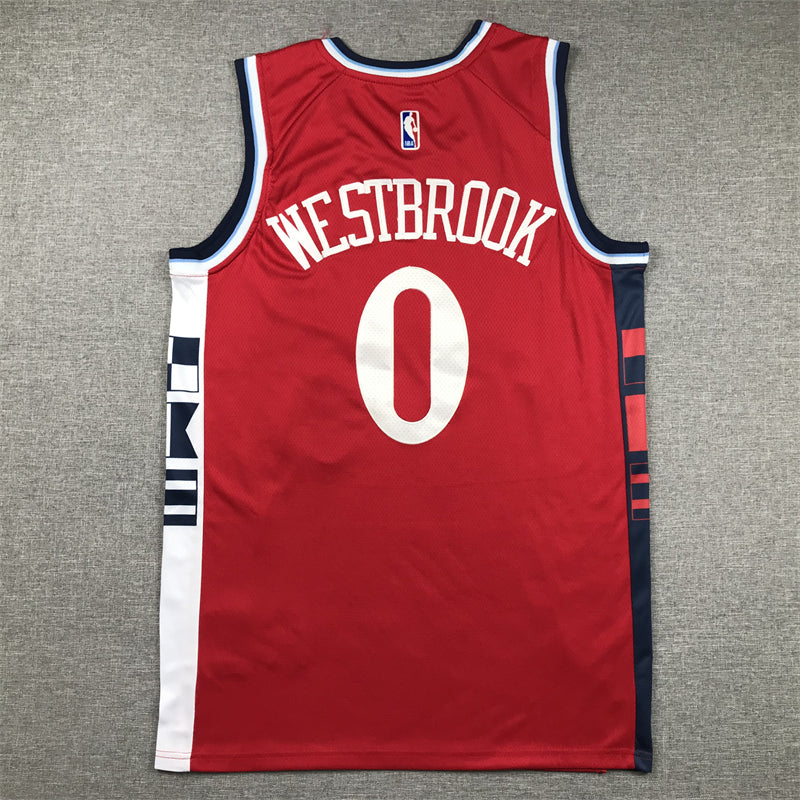 Men's LA Clippers Russell Westbrook #0 Red Swingman Player Jersey1