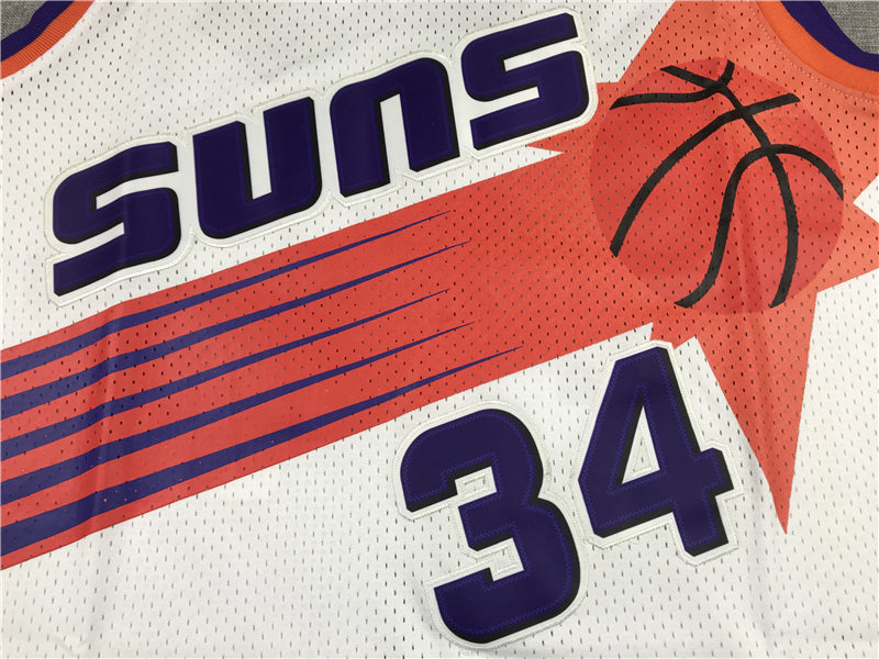 Men's Phoenix Suns Charles Barkley #34 NBA White 1992-93 Swingman Jersey1