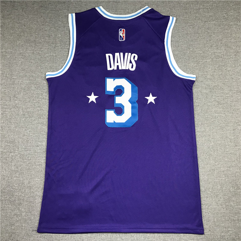 Men's Los Angeles Lakers Anthony Davis #3 Purple Swingman Jersey1 - City Edition