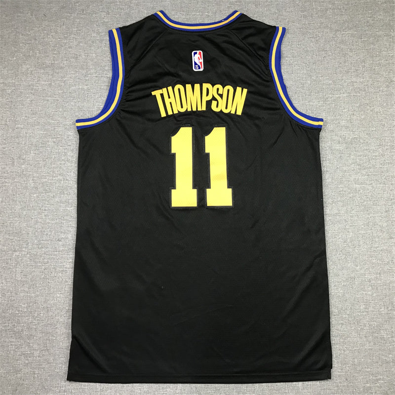 Men's Golden State Warriors Klay Thompson #11 City Edition Black Classic Jersey1