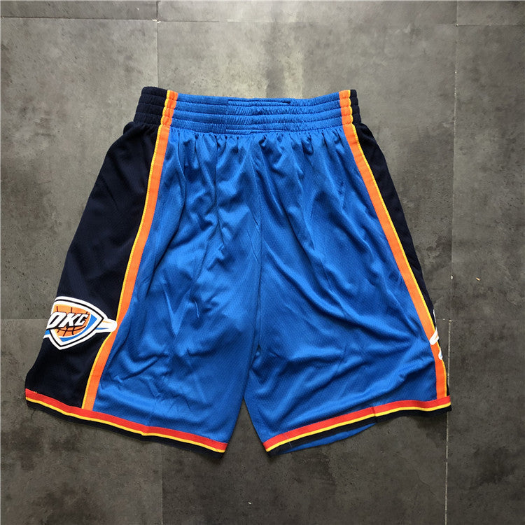 Men's Oklahoma City Thunder Icon Edition Swingman Blue Performance Shorts1