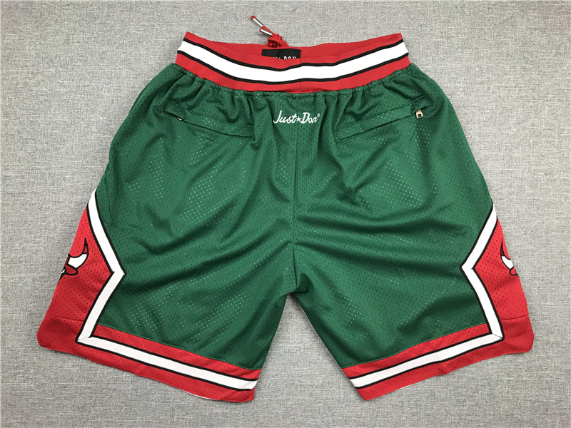 Men's Chicago Bulls Green Basketball Shorts1
