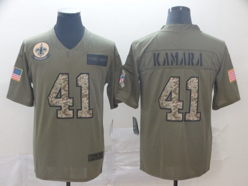 Men's New Orleans Saints Alvin Kamara #41 Brown Alternate Game Jersey1
