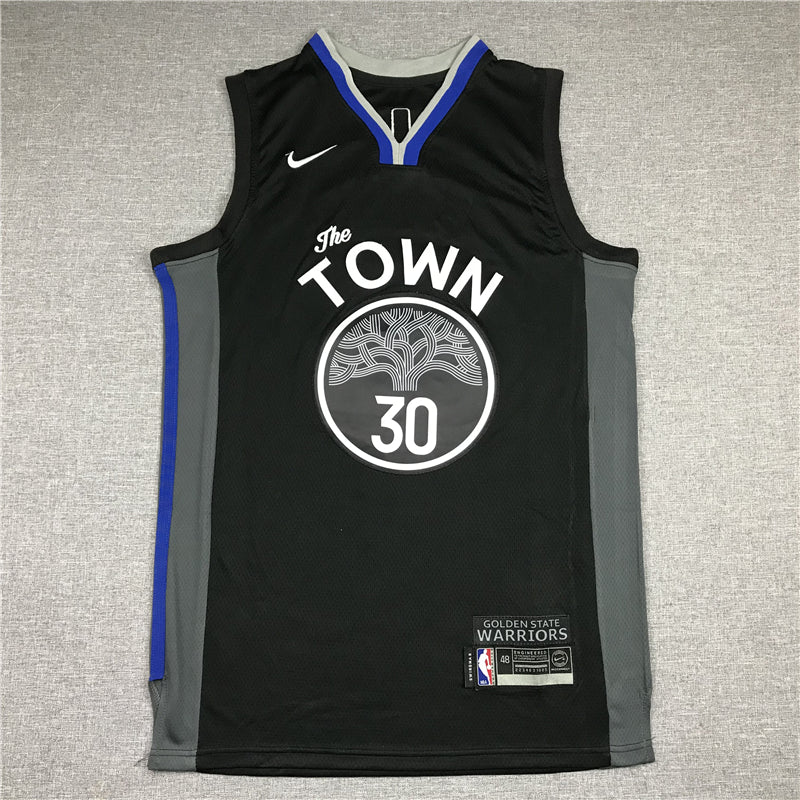 Men's Golden State Warriors Stephen Curry #30 Black Swingman Jersey1