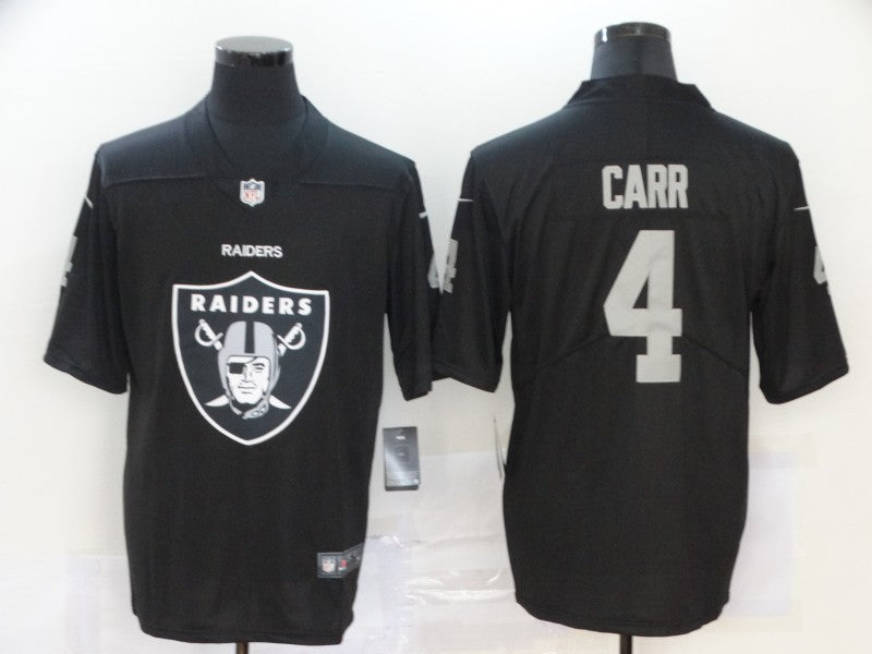 Men's Las Vegas Raiders #4 Derek Carr Black Game Team Jersey1