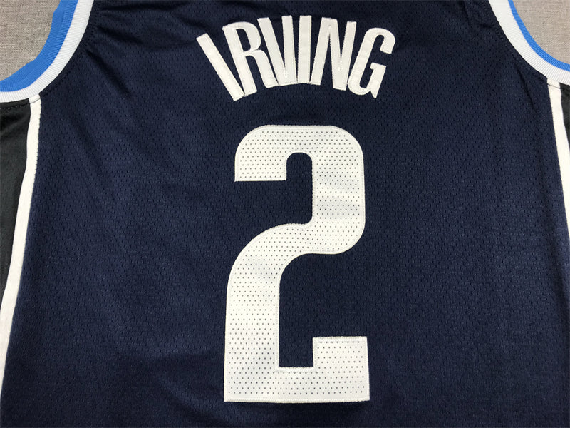 Men's Dallas Mavericks Kyrie Irving #2 Navy 2022/23 Statement Edition Swingman Jersey1