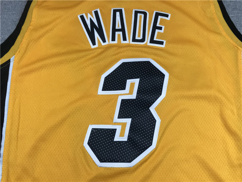 Men's Miami Heat Dwyane Wade #3 Gold 2020/21 Swingman Player Jersey1