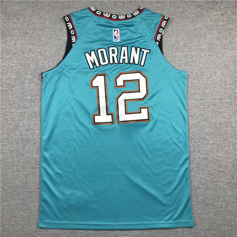 Men's Memphis Grizzlies Ja Morant #12 Green Classic Jersey1