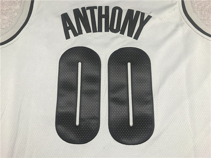 Men's Portland Trail Blazers Carmelo Anthony Gray Swingman Player Jersey1