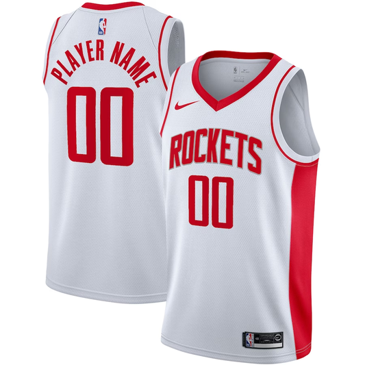 Men's Houston Rockets White 2020/21 Swingman Custom Jersey1 - Association Edition
