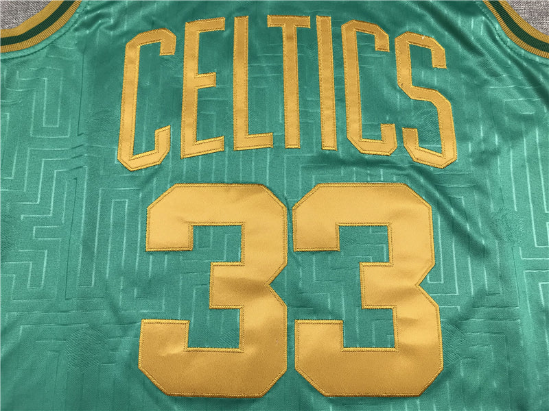 Men's Boston Celtics Larry Bird 1985-86 Green Hardwood Classics Swingman Jersey1