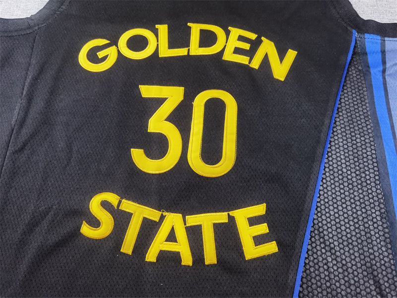 Men's Golden State Warriors Stephen Curry #30 Black 2024/25 Game Jersey - Statement Edition