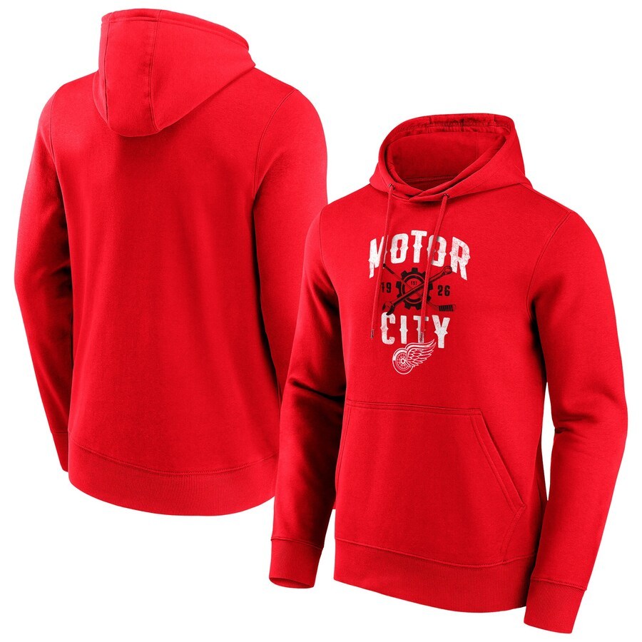 Men's Detroit Red Wings Fanatics Branded Hometown Graphic Hoodie - Red