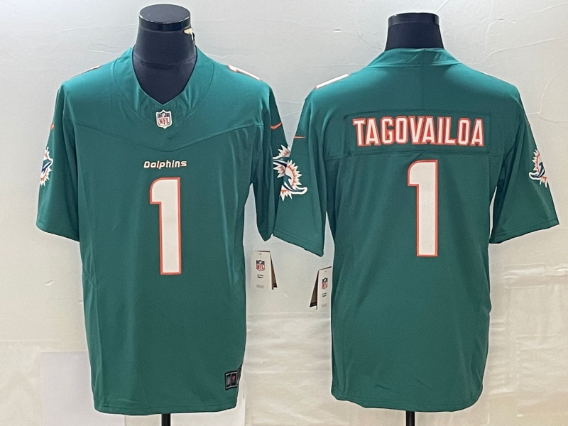 Men's Miami Dolphins Tua Tagovailoa #1 Green Aqua Legend Jersey1