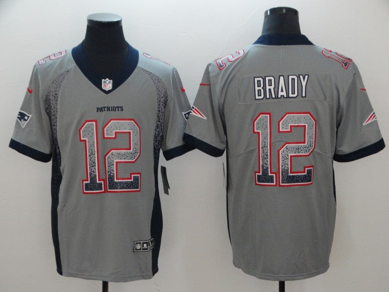 Men's New England Patriots Tom Brady #12 Gray Player Game Jersey1