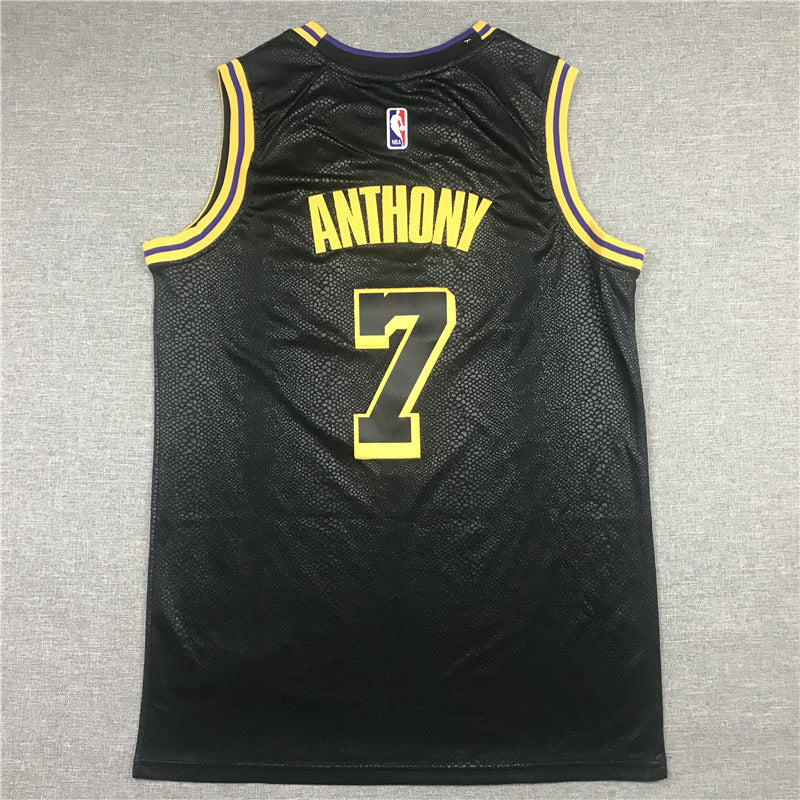 Men's Los Angeles Lakers Carmelo Anthony #7 Black City Edition Swingman Jersey1