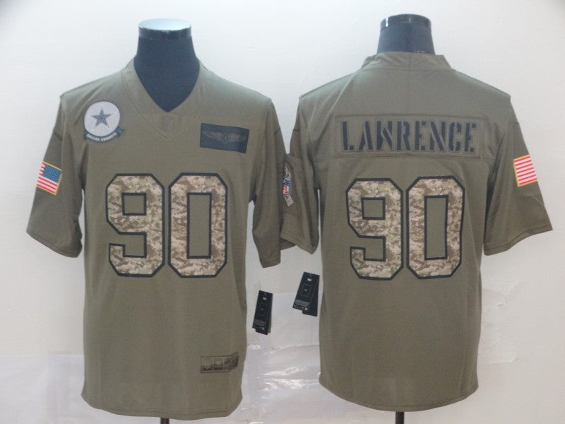 Men's Dallas Cowboys DeMarcus Lawrence #90 Brown Game Jersey1