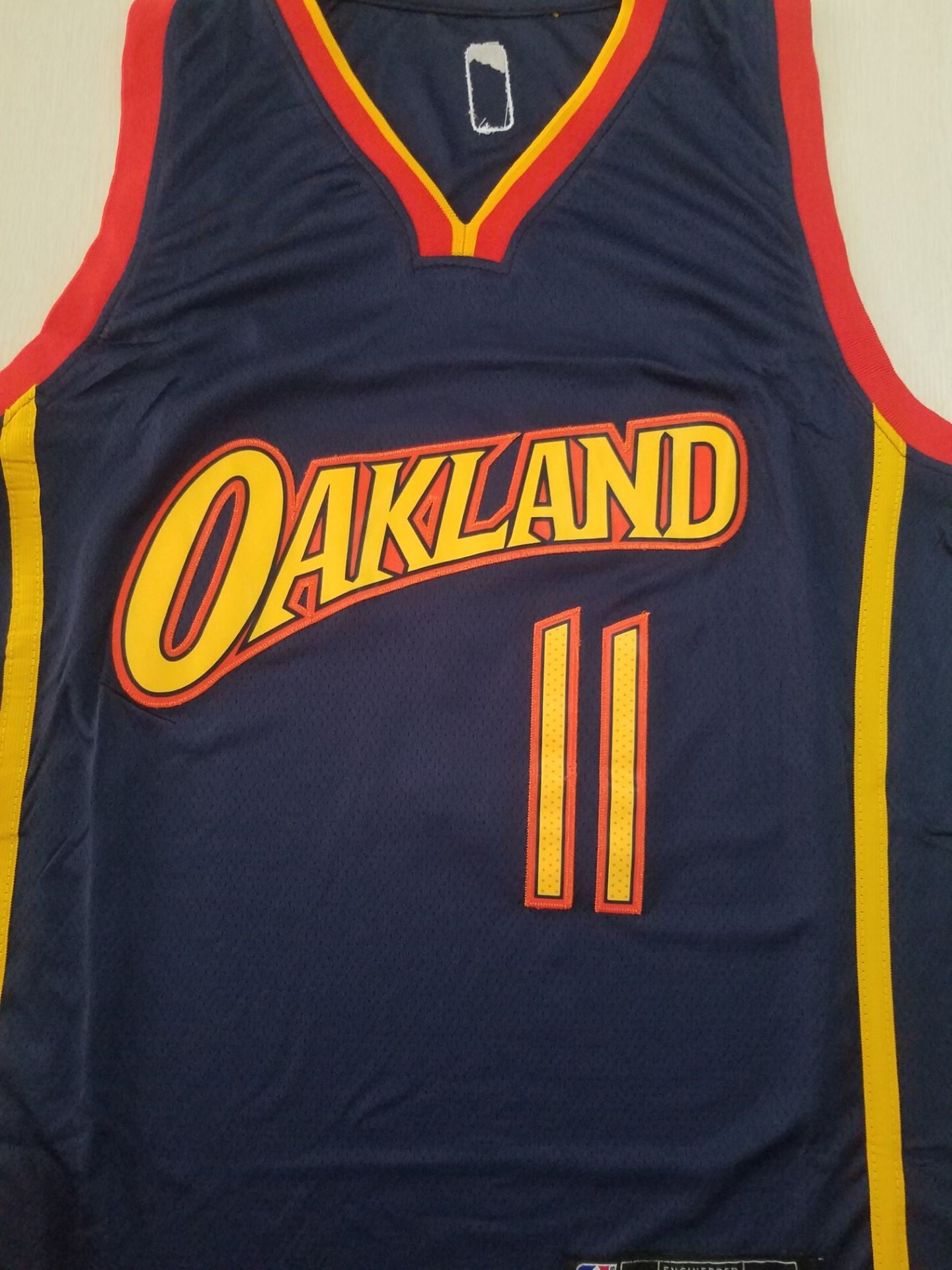 Men's Golden State Warriors Klay Thompson #11 Navy Hardwood Classics Jersey1