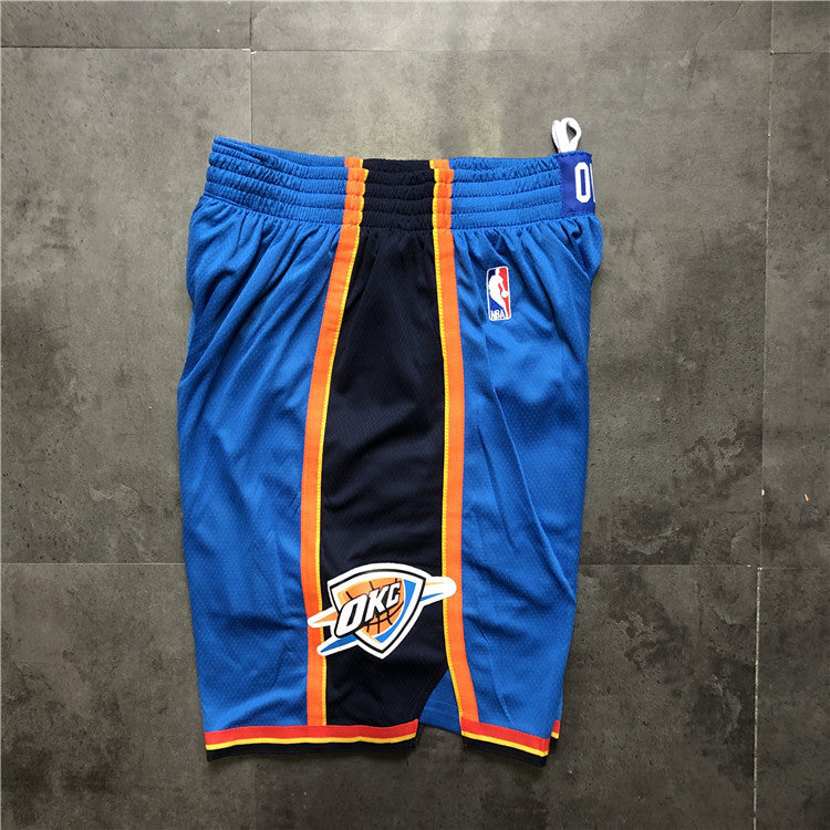 Men's Oklahoma City Thunder Icon Edition Swingman Blue Performance Shorts1