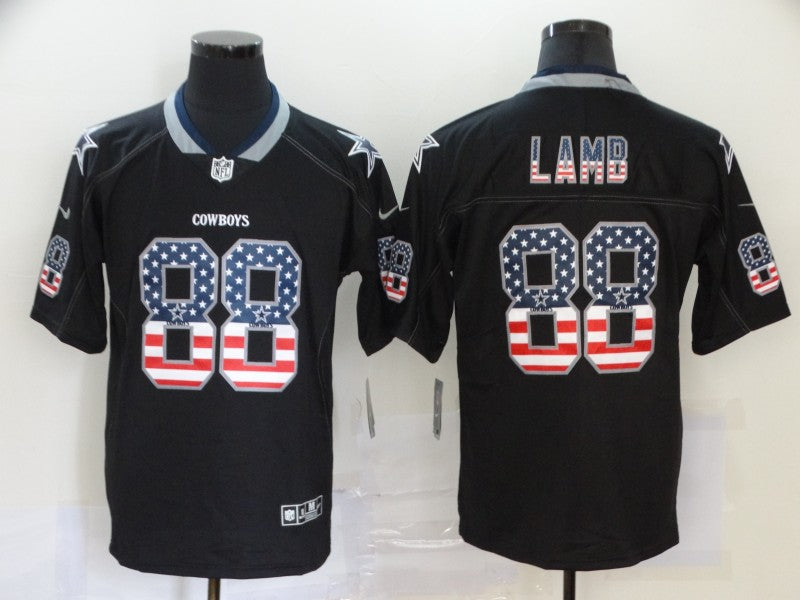 Men's Dallas Cowboys #88 CeeDee Lamb Black Authentic Game Jersey1