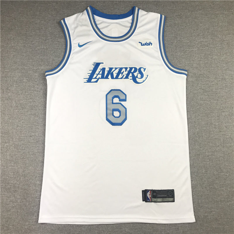 Men's Los Angeles Lakers LeBron James White 2020/21 Swingman Jersey1 City Edition