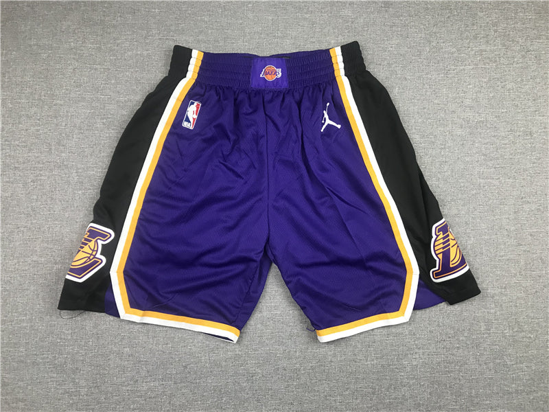 Men's Los Angeles Lakers Purple Hardwood Classics Basketball Shorts1