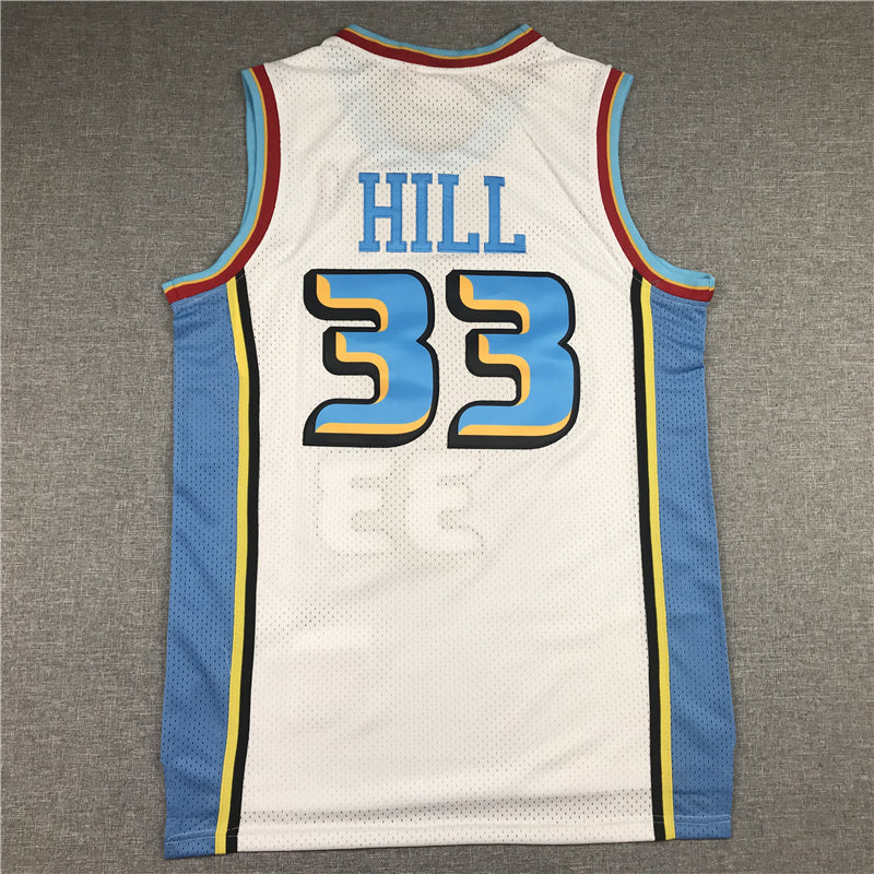 Men's Detroit Pistons Grant Hill 1998-99 White Hardwood Classics Swingman Jersey1