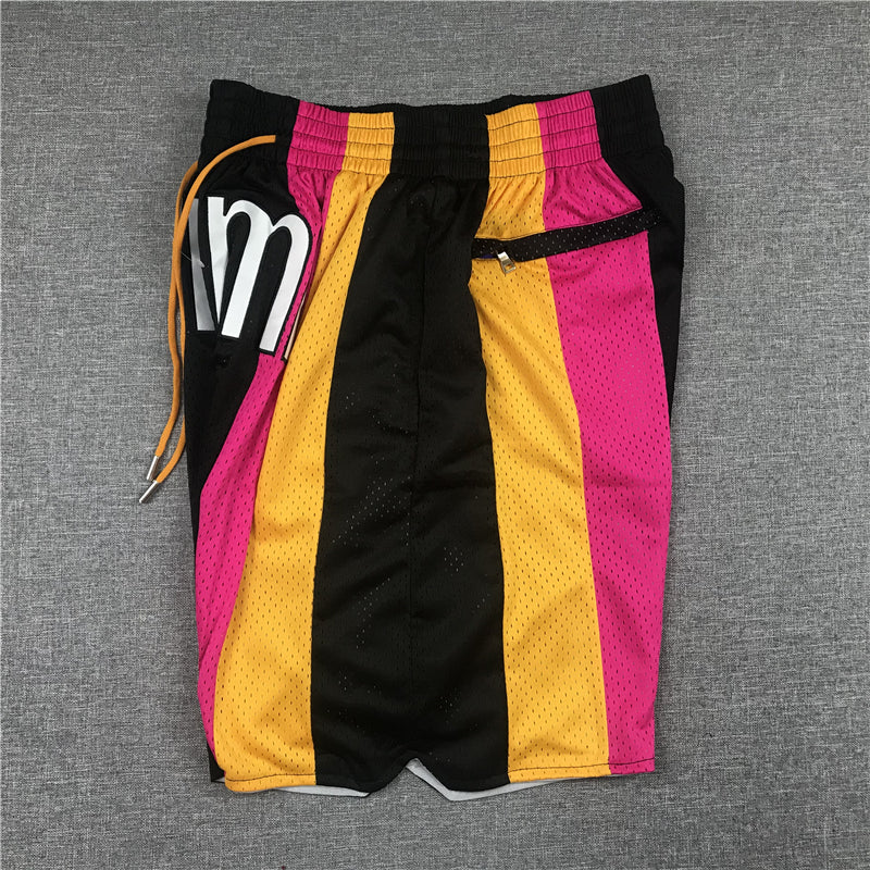 Men's Miami Heat Black 2005-06 Hardwood Classics Basketball Shorts1