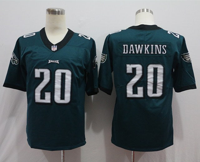 Men's Philadelphia Eagles Brian Dawkins #20 Green Game Jersey1