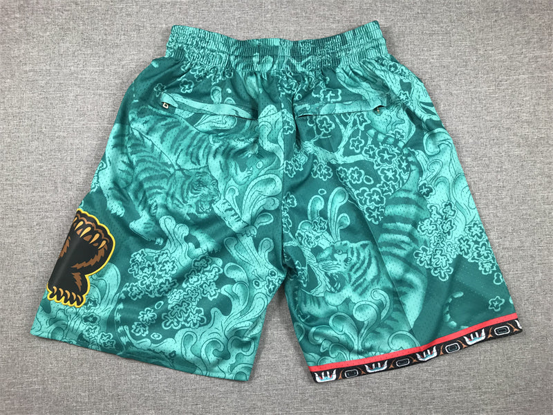Men's Memphis Grizzlies Tiger Year Limited Edition Green Basketball Shorts1