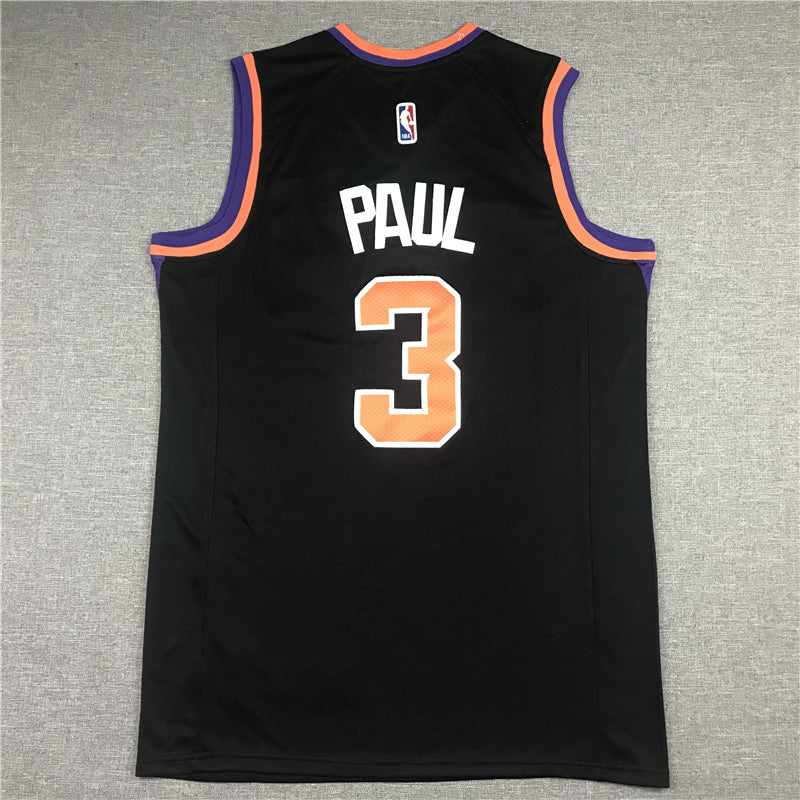 Men's Phoenix Suns Chris Paul #3 Black Fast Break Replica Jersey1