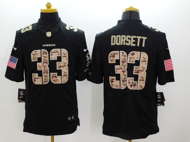 Men's Dallas Cowboys Tony Dorsett #33 Black Game Player Jersey1